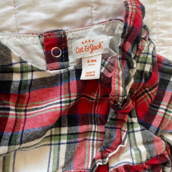 Baby Girls Cat & Jack Christmas Outfit Set 6-9 mo - Picture 2 of 4